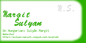 margit sulyan business card